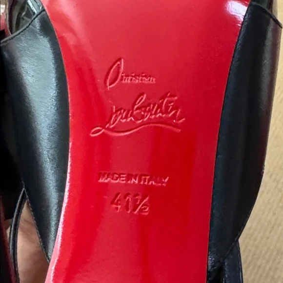 Christian Louboutin Crissos 100 Patent & Nappa Shiny Leather Pump Size 41.5 - Picture 14 of 14